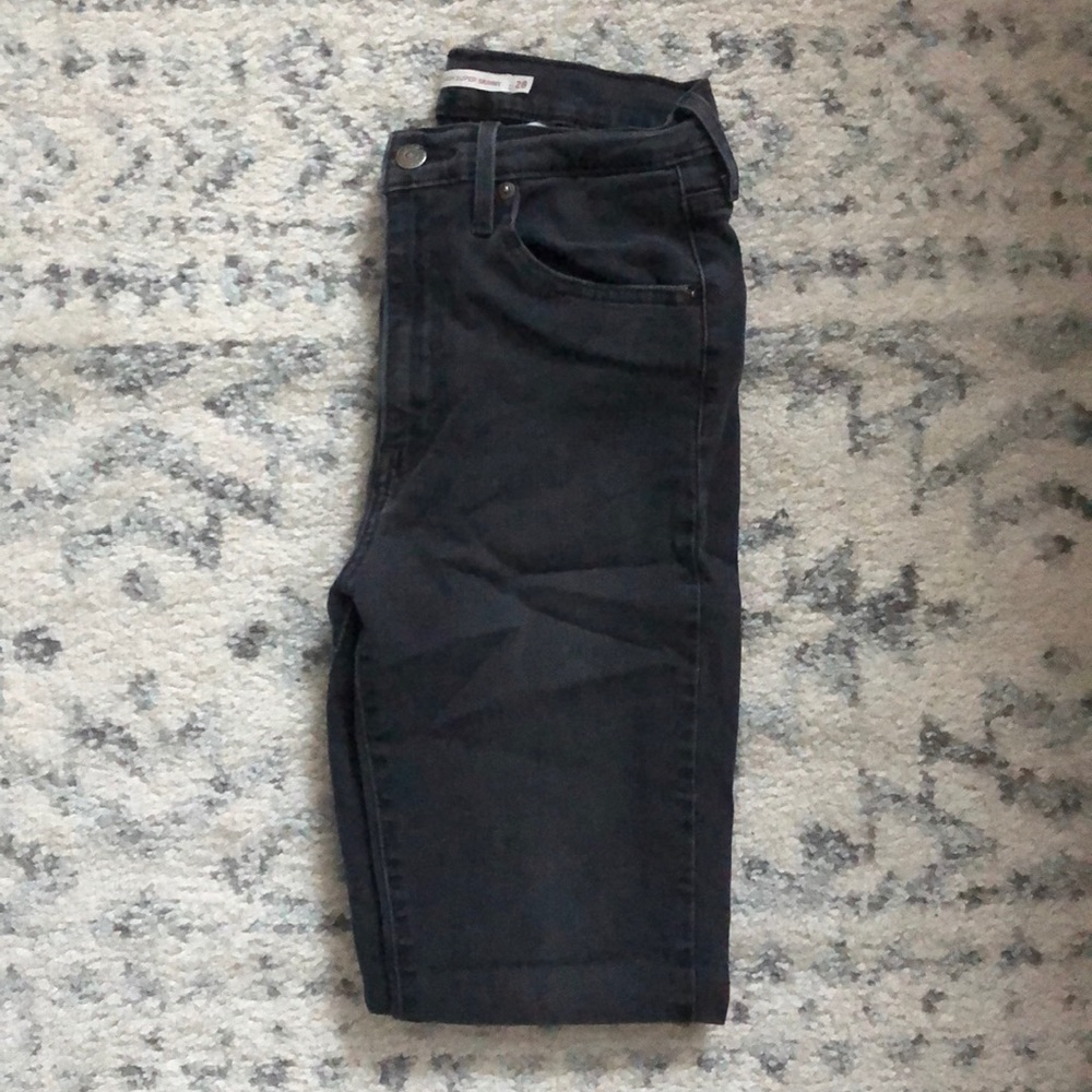 Levi’s Mile High Super Skinny Black Jeans